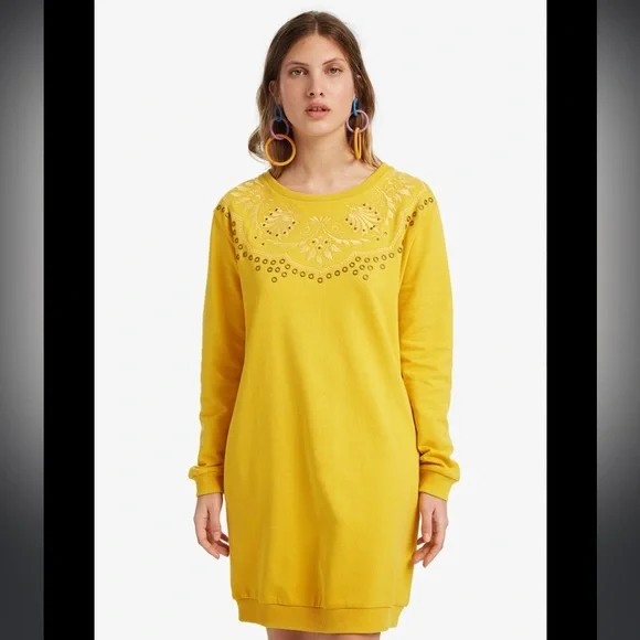 gold sweatshirt dress Golden Snowflake Women's Sweater Dress main image 1